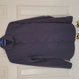 RW&CO Slim Fit Men's Navy Dotted Dress Shirt